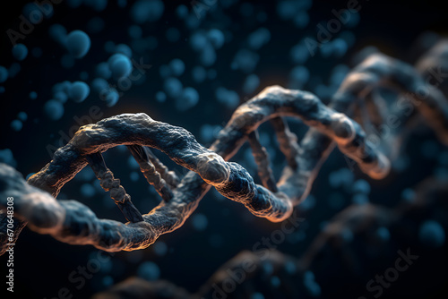 3d render of dna molecule