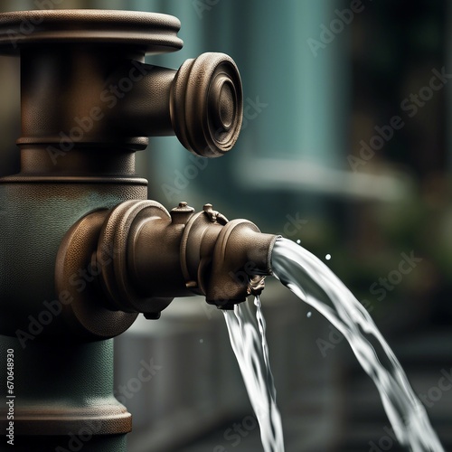 fountain and faucet illustration background