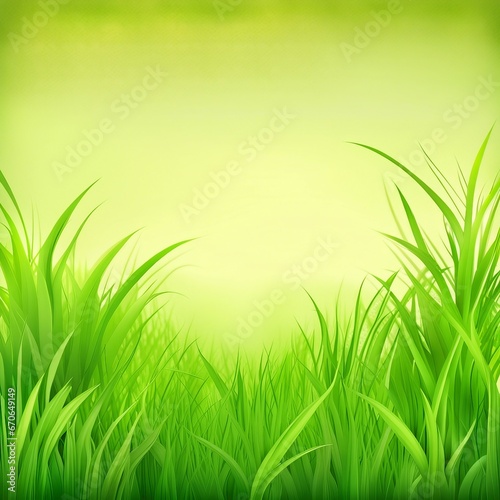 grass illustration background with empty space