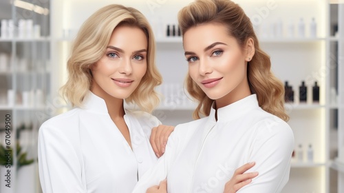a professional portrait of a cosmetologist doctor and dermatologist