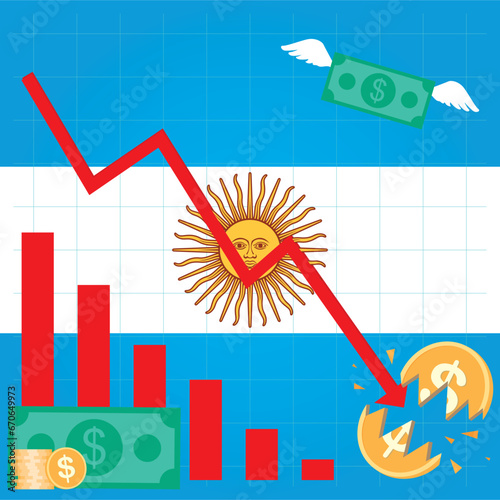 Argentine economical crisis graphic illustration