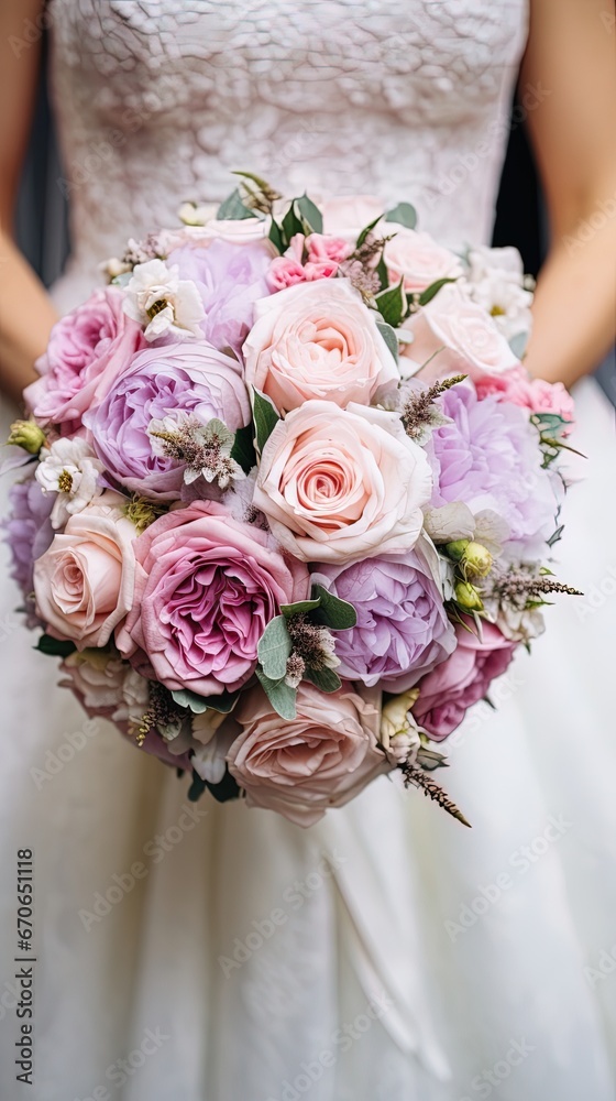 Luxury bouquet with beautiful flowers, AI generative