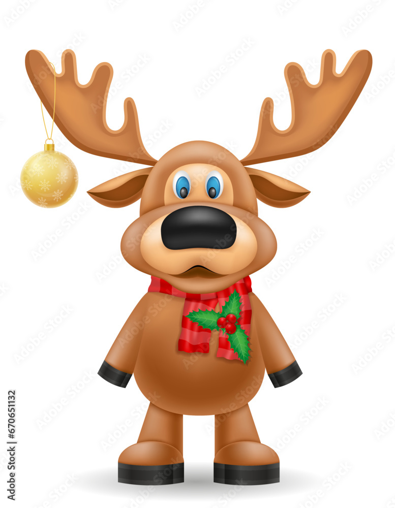 сhristmas deer new year holiday symbol vector illustration сhristmas deer new year holiday symbol vector illustration