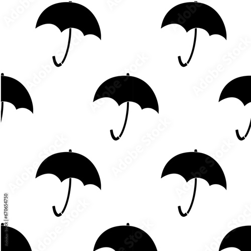 Vector illustration. Umbrella. Rainy atmosphere.