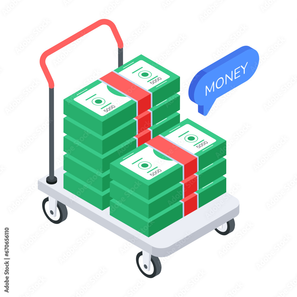 Set of Courier Services Isometric Icon Set of Courier Services Isometric Icon