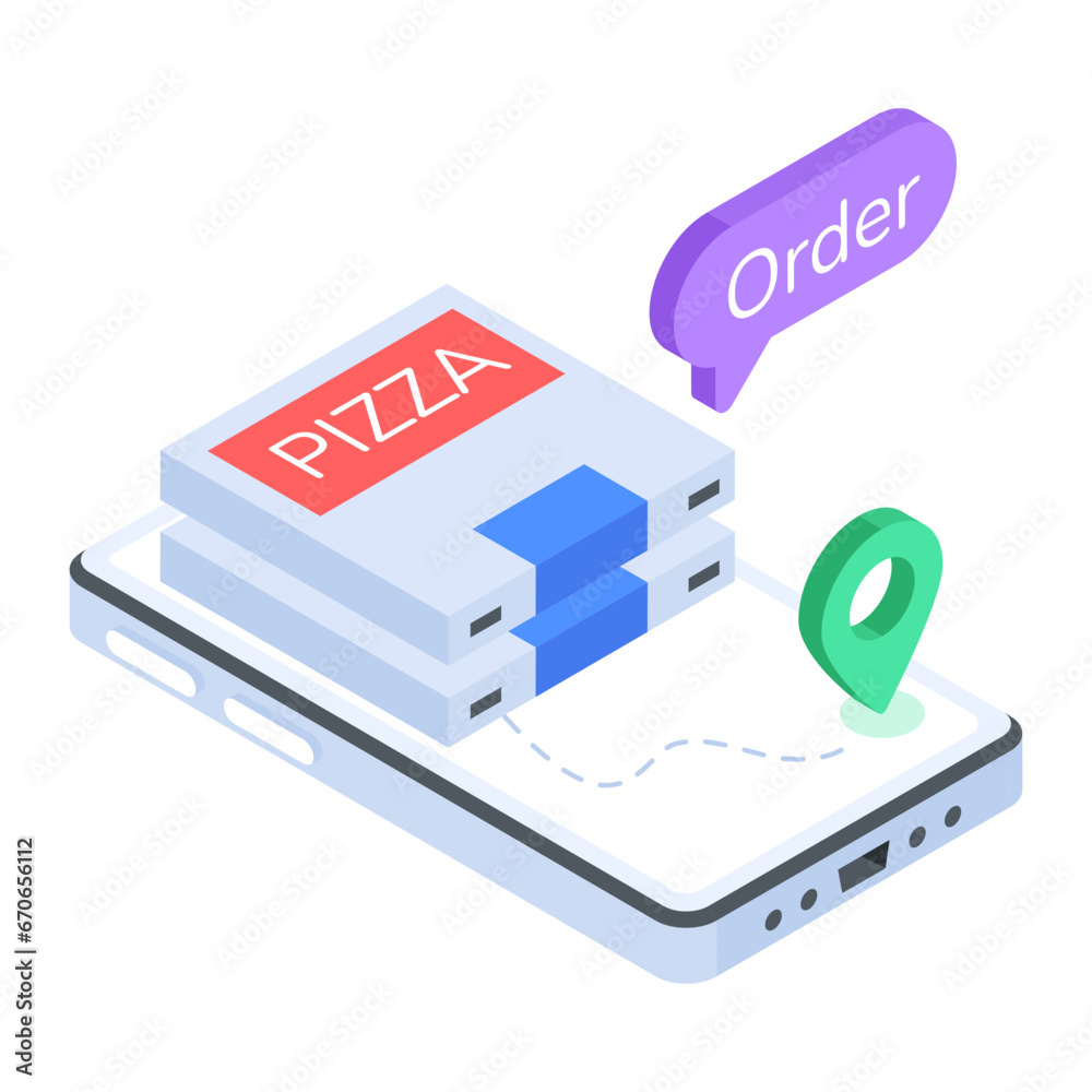 Set of Courier Services Isometric Icon
