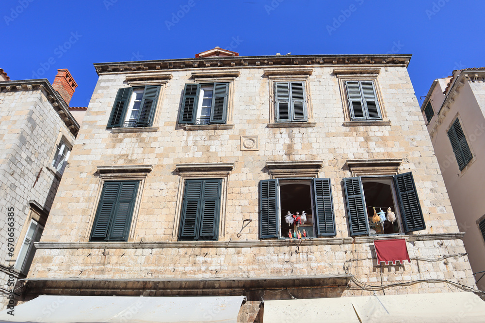 Vintage house in downtown of Dubrovnik, Croatia