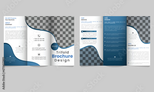 Creative Corporate Modern Business Trifold Brochure Template Design.