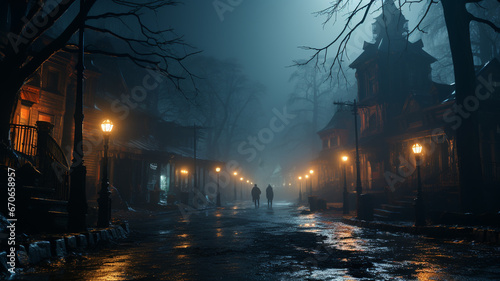 Gritty urban fantasy backdrop  dark foreboding cityscape.