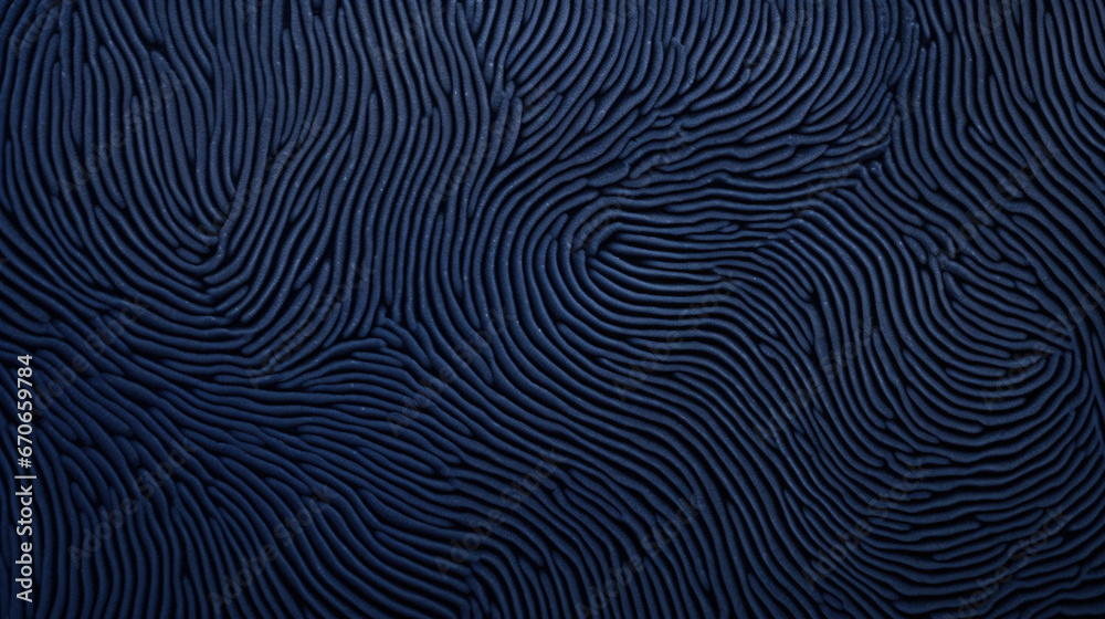 Illusion of Lines and Texture: Background Swirls in a blue Monochrome Finger Print Design