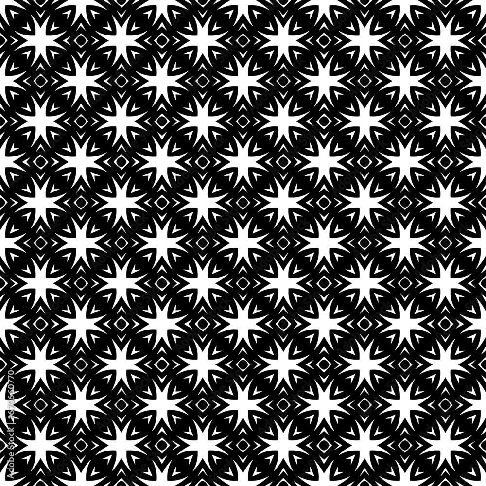 Black and white seamless abstract pattern. Background and backdrop. Grayscale ornamental design. Mosaic ornaments. Vector graphic illustration. EPS10. Black and white seamless abstract pattern. Background and backdrop. Grayscale ornamental design. Mosaic ornaments. Vector graphic illustration. EPS10.