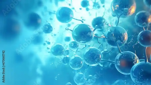 blue cell life biology medicine scientific molecular research background
