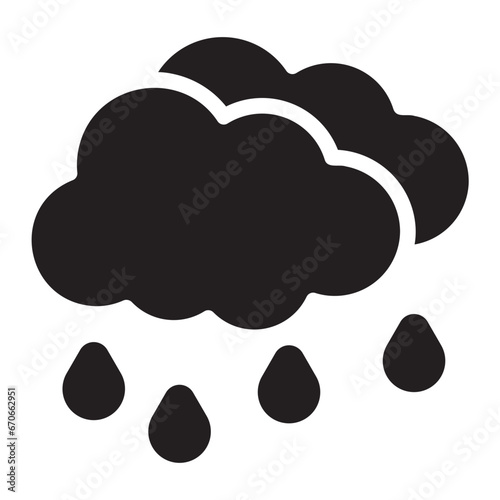 rain glyph icon