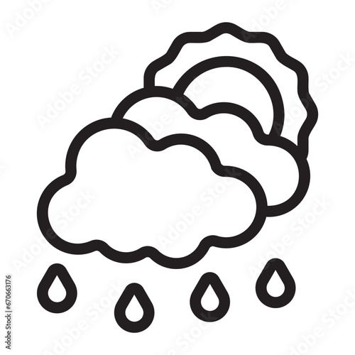 rainy line icon