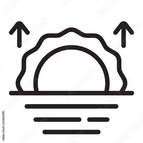 sunrise line icon
