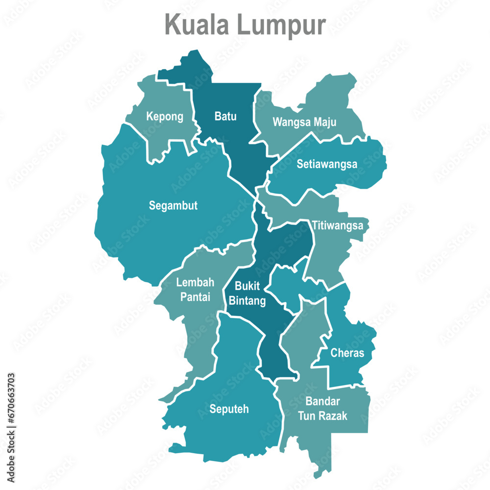 Map of Wilayah Persekutuan Kuala Lmpur