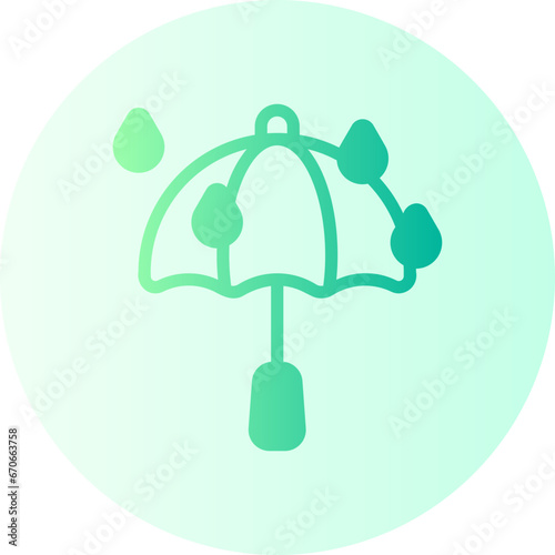 umbrella gradient icon