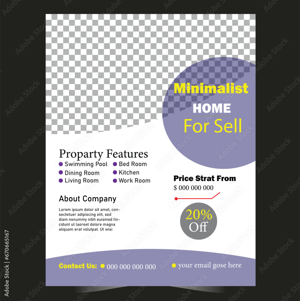 professional real estate flyer, brochure and web banner, Luxury Real Estate Flyer Template, Minimal Real Estate Flyer Design
Minimal Real Estate Flyer
