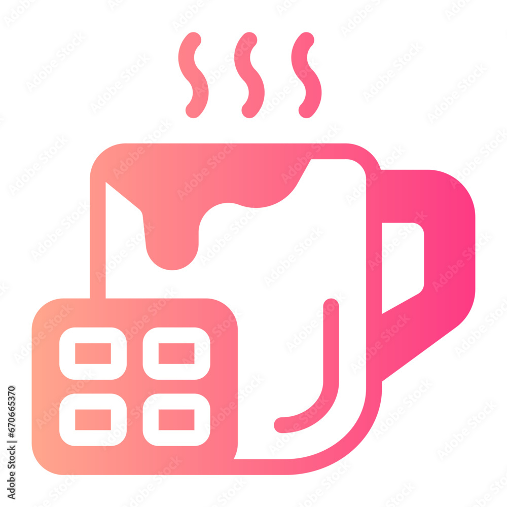 hot chocolate gradient icon