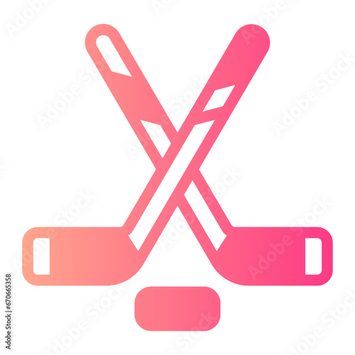 ice hockey gradient icon