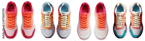 top view,women sneakers,sports,realistic,beautiful sport colors