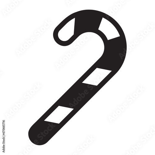 candy cane glyph icon
