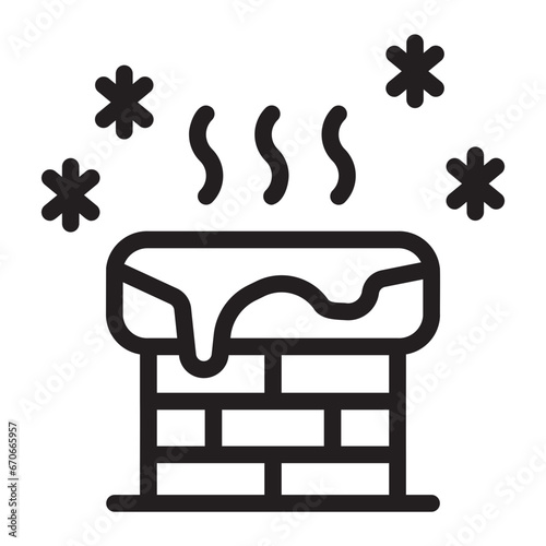 chimney top line icon