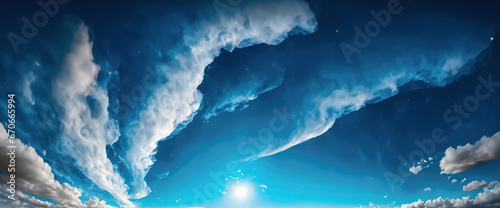 Heavenly Blue Sky with Fluffy Clouds, variety of cloud formations, sky and clouds, UHD Wallpaper, 16K Wallpaper, 16K UHD image, clear blue sky, UHD Backgrounds.