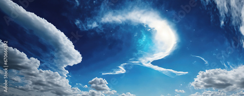 Heavenly Blue Sky with Fluffy Clouds, variety of cloud formations, sky and clouds, UHD Wallpaper, 16K Wallpaper, 16K UHD image, clear blue sky, UHD Backgrounds.