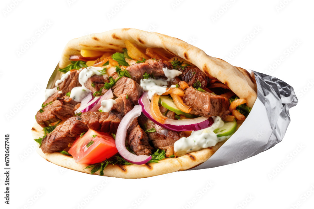 Gyro Isolated on a Transparent Background Gyro Isolated on a Transparent Background