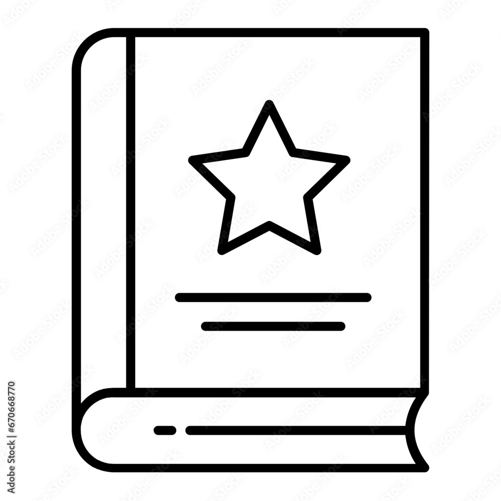 Book Outline Icon Book Outline Icon