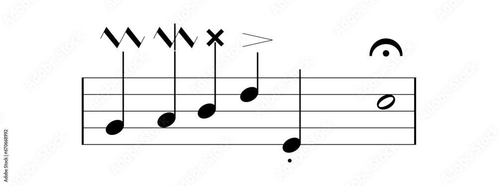 Music notes icon set, Standard music notes symbol set, vector illustration Music notes icon set, Standard music notes symbol set, vector illustration
