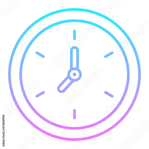 Free Download Clock Gradient Icon - GFXLoad
