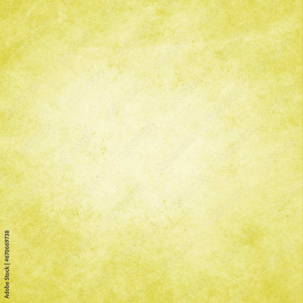 Light yellow background with white texture center and dark lemon yellow border grunge, pastel yellow and beige texture background design, old vintage paper or wall