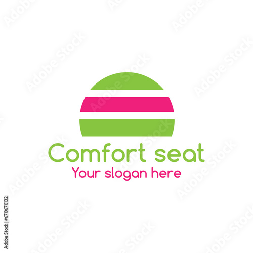 comfortable seating logo design vector