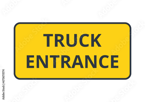 Truck Entrance Symbol 