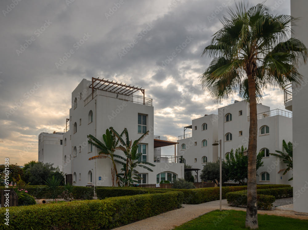 Fototapeta premium white houses on the Mediterranean coast in Northern Cyprus 9