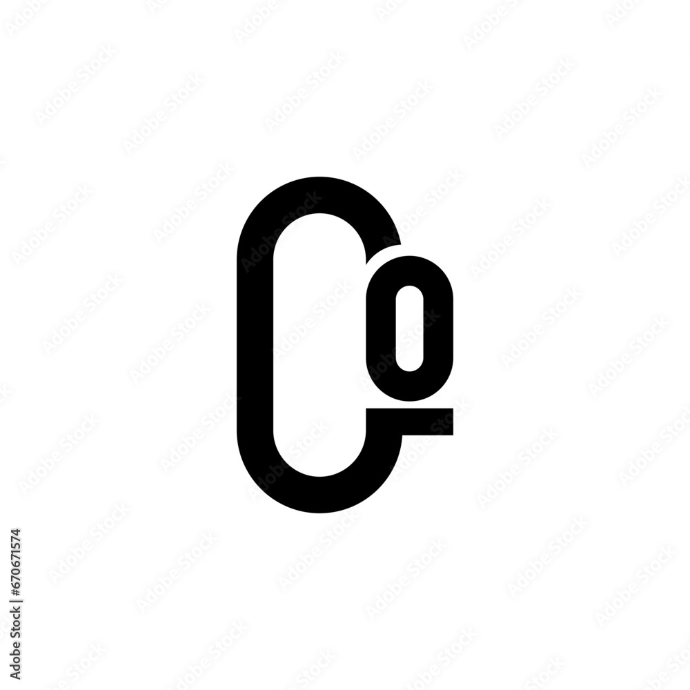 Letter CO unique logo design template vector illustration Letter CO unique logo design template vector illustration