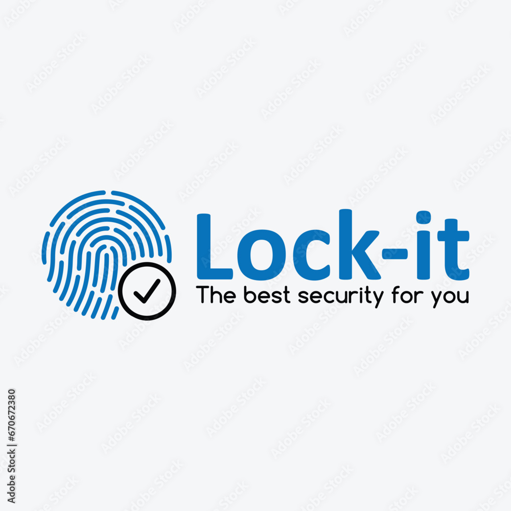 cyber digital security lock logo design vector