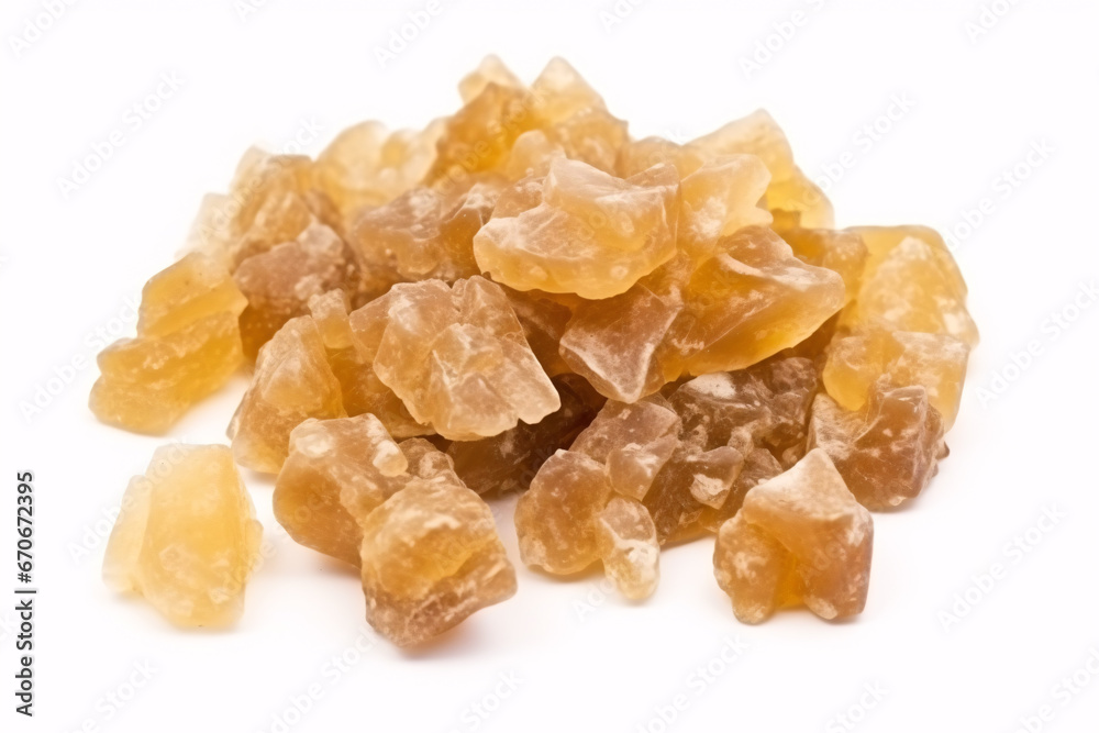 A combination of tropical benzoin and Dammar resins on a white backdrop is shown. A combination of tropical benzoin and Dammar resins on a white backdrop is shown.