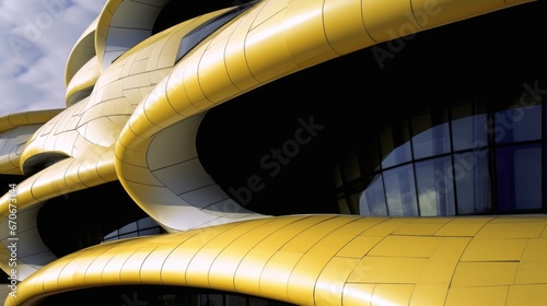 cultural center, close up view, yellow and black, creative, architecture background, abstract. beautiful Generative AI AIG32 © Summit Art Creations