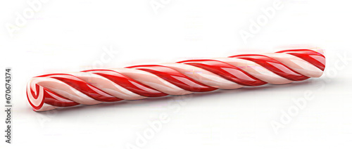 Traditional Christmas candy cane. Isolated on a White Background