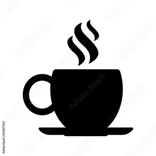 Coffee cup icon. Cup of coffee with steam vector icon.