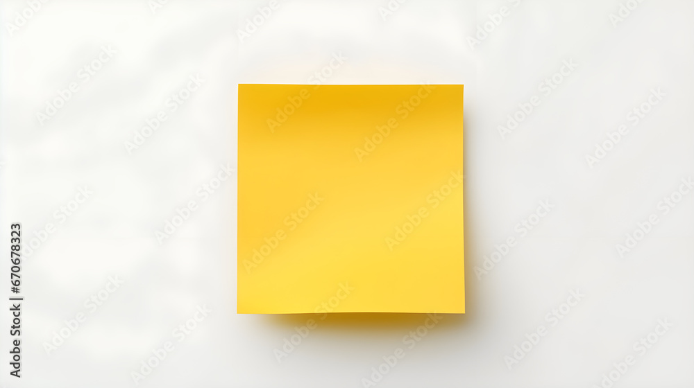 Blank Post it Note on White Background 