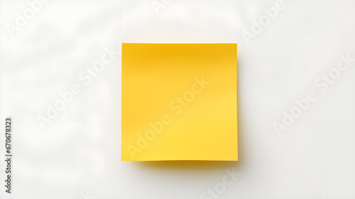 Blank Post it Note on White Background 