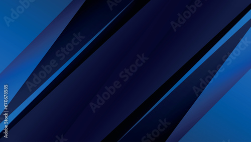Black blue abstract modern background on dark design with geometric triangle shape, shadow, diagonal stripes line and 3d effect.