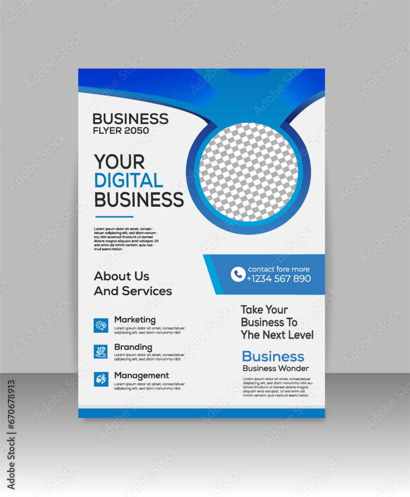 Obraz premium Digital studio and marketing flyer design