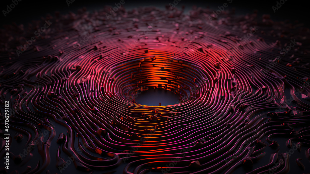 Magenta Fingerprint Pattern. Generative AI Magenta Fingerprint Pattern. Generative AI