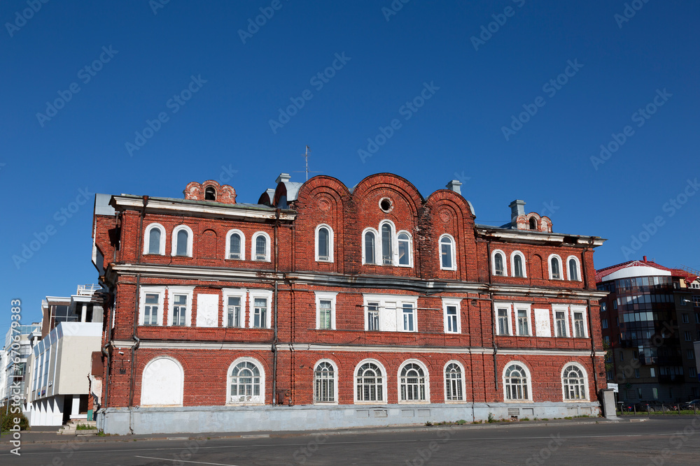 The building of the former courtyard of the Sursky St. John the Theologian Monastery in Arkhangelsk. Russia