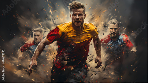 "Illustration of soccer, person playing soccer."